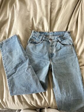 Levi's vintage light blue denim jeans orange tab